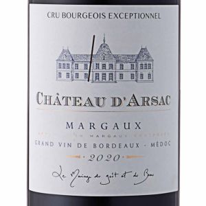CHÂTEAU D'ARSAC MARGAUX CRU BOURGEOIS EXCEPTIONNEL 2020GARRAFA