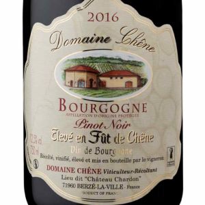 DOMAINE CHÊNE ÉLEVÉ EN FÛT DE CHÊNE PINOT NOIR BOURGOGNE 2016GARRAFA